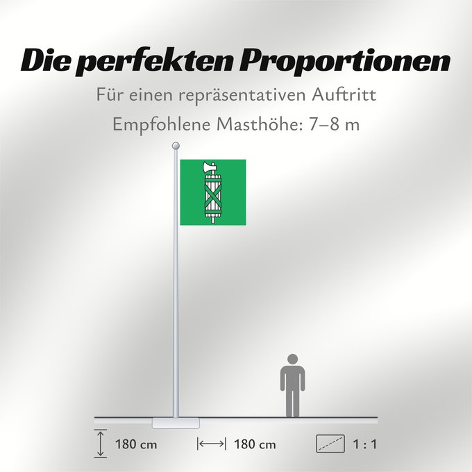 Proportionen der Flagge: Canton of Sankt Gallen Canton of St. Gallen Saint-Gall San Galo o San Gall St. Gallen St. Gallen Canton of Sankt Gallen Saint Gallen