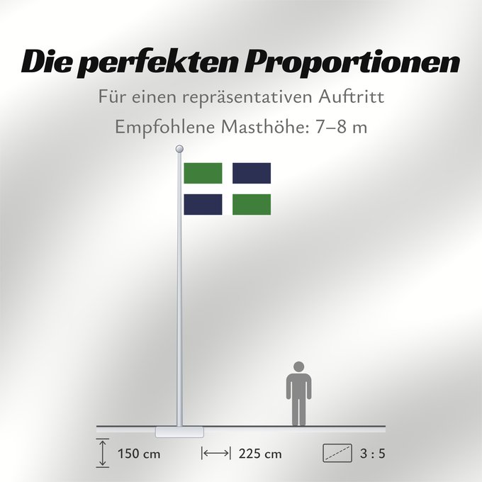 Proportionen der Flagge: Oxfordshire