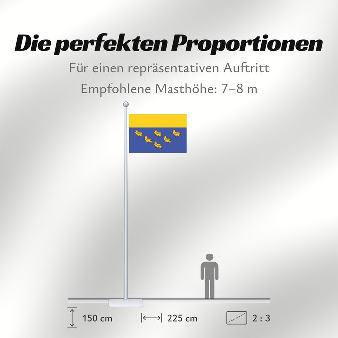 Proportionen der Flagge: West Sussex
