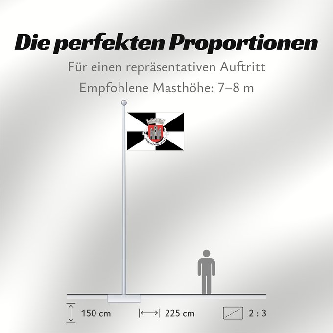 Proportionen der Flagge: Castelo Branco