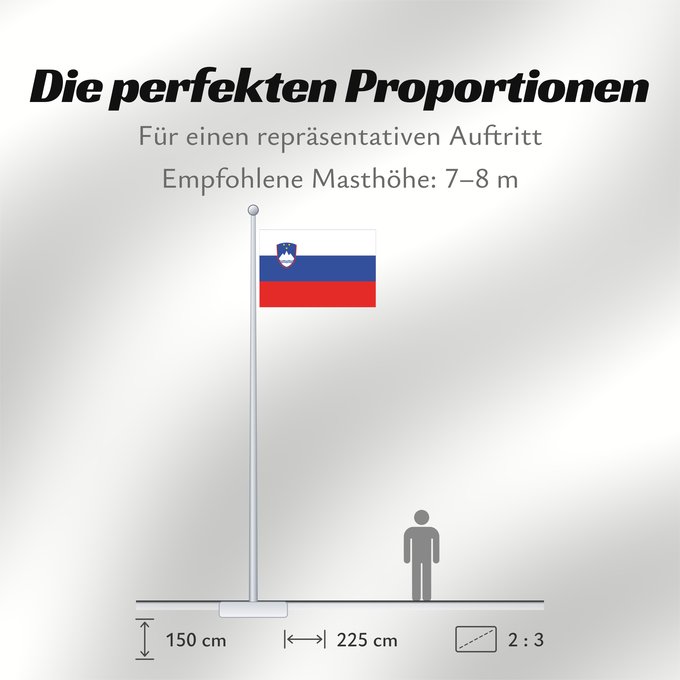 Proportionen der Flagge: Slovenia	Slovénie	Eslovenia	Slowenien	Slovenië	Słowenii	Сцяг Славеніі	Slovenije	D Eslovènia	Slovinská vlajka	Флаг Словении	Прапор Словенії