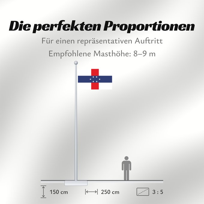 Proportionen der Flagge: Netherlands Antilles 1959–1986 Netherlands Antilles Antilles néerlandaises Antillas Neerlandesas Niederländische Antillen Antille Olandesi