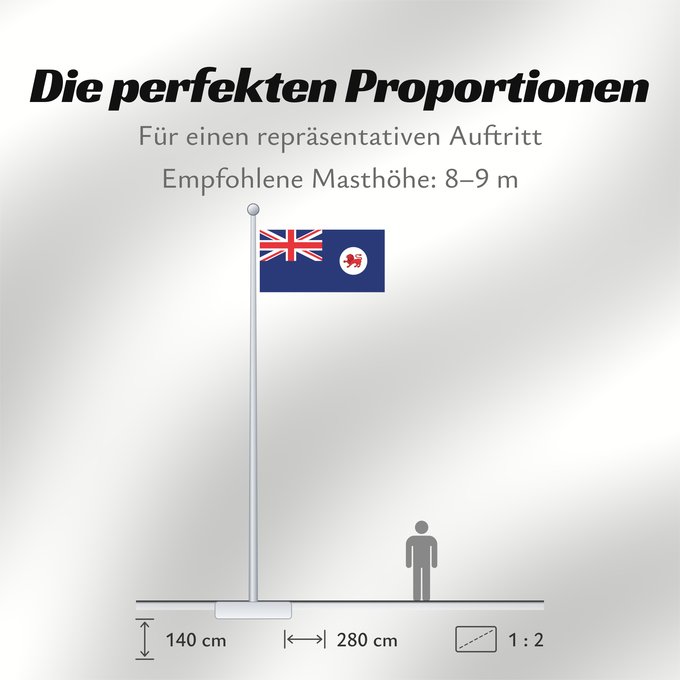 Proportionen der Flagge: Tasmania	Tasmanie	Tasmanien