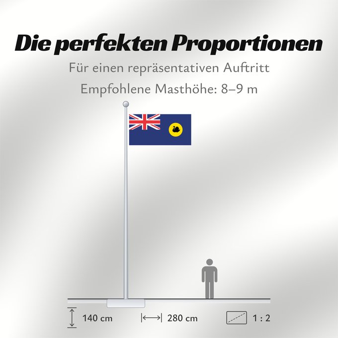 Proportionen der Flagge: Western Australia	Australie-Occidentale	Australia Occidental	Westaustralien