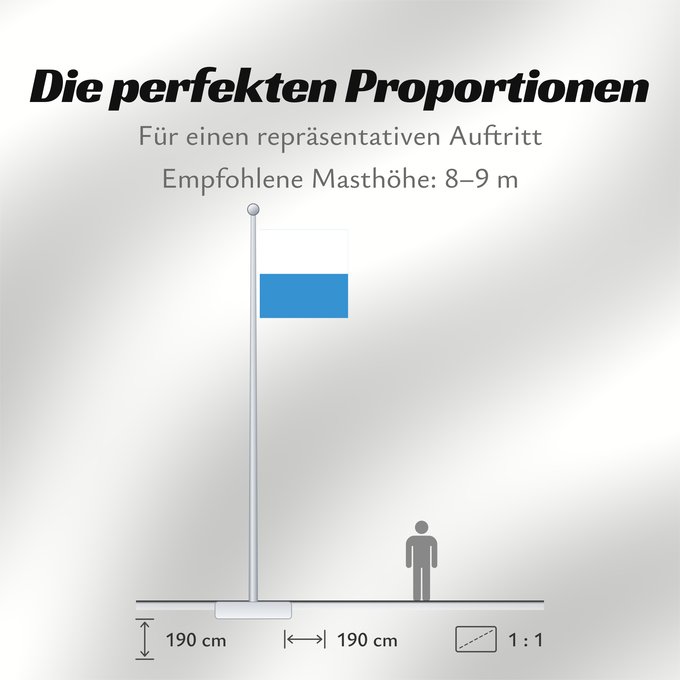 Proportionen der Flagge: Canton of Lucerne	Lucerne	Luzern	Erba medica