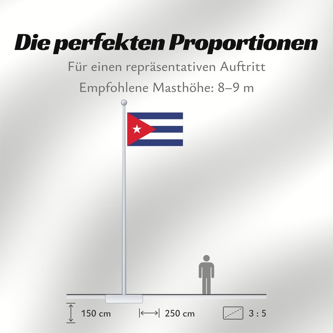 Proportionen der Flagge: Cuba	Kuba	علم كوبا	Banniel Cuba	Kubo	پرچم کوبا	Kiba	Флаг Кубы	Kube	Kubas	Прапор Куби	Quốc kỳ Cuba	​古巴国旗