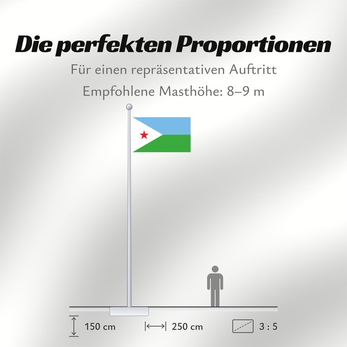 Proportionen der Flagge: Djibouti	Yibuti	Dschibuti	Gibuti	Vo Dschibuti	የጅቡቲ ሰንደቅ ዓላማ	علم جيبوتي	জিবুতির পতাকা	Banniel Djibouti	Džibutská vlajka	Ĝibutio	Djibutiko bandera	Djiboutin	Ala Cîbutî	Džibučio	Sainan i Dziboti	Jiboti	Džibutija	Jabuuti	Djiboutis	Jibuti