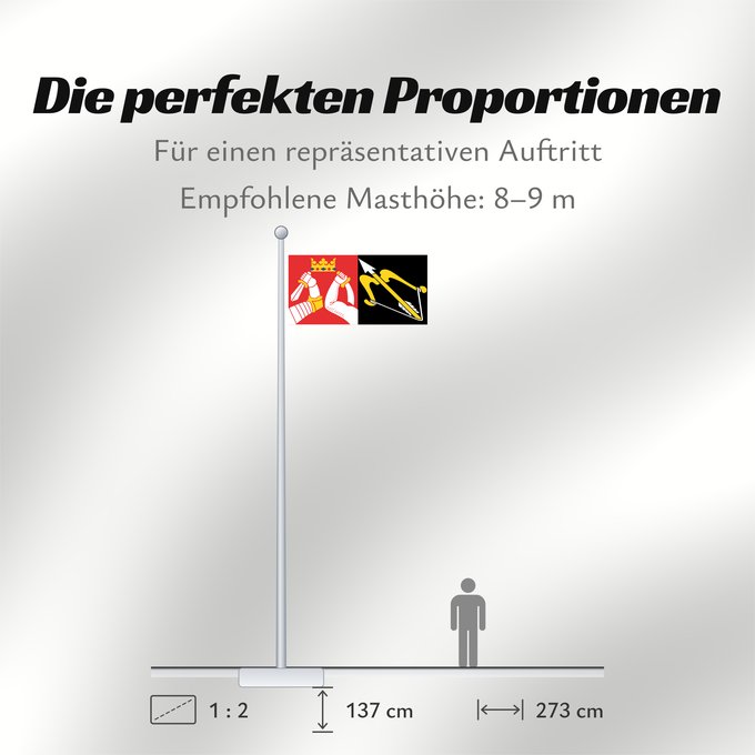 Proportionen der Flagge: Itä-Suomen lääni