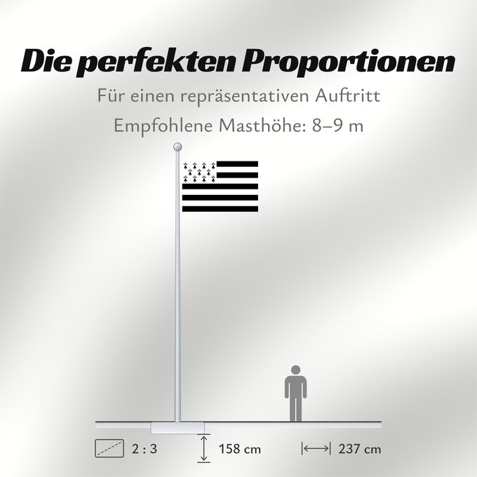 Proportionen der Flagge: Brittany	The Gwenn-ha-du, flag of Brittany	Le Gwenn-ha-du, drapeau de la Bretagne	Spaniel Bretón	Bretagna	Ar Gwenn-ha-du, banniel Breizh