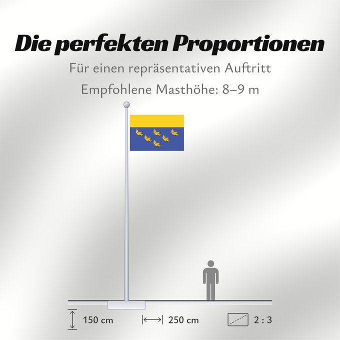 Proportionen der Flagge: West Sussex