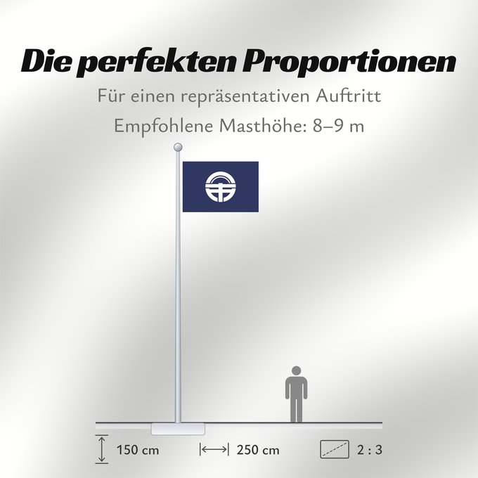 Proportionen der Flagge: Tokusima [Tokushima]