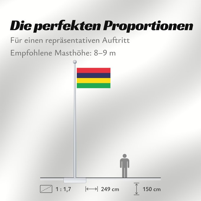 Proportionen der Flagge: Mauritius	Maurice	Mauricio	মরিশাসের জাতীয় পতাকা।	Прапор Маврикію