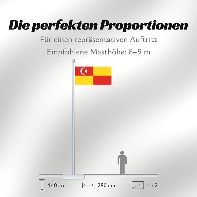 Proportionen der Flagge: Selangor	Selangor 	Malaysian state Selangor