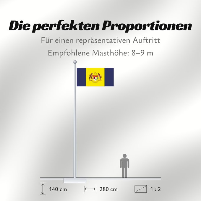 Proportionen der Flagge: Putrajaya	Putrajaya, Malaysia	Putrajaya 