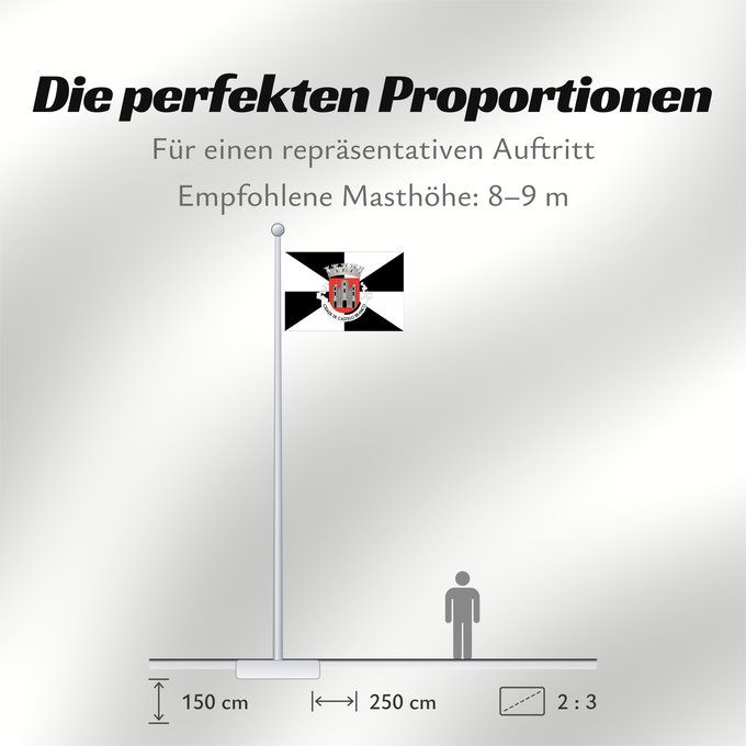 Proportionen der Flagge: Castelo Branco
