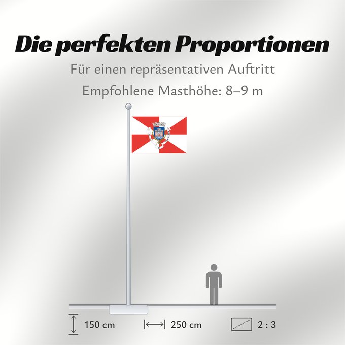 Proportionen der Flagge: Santarém