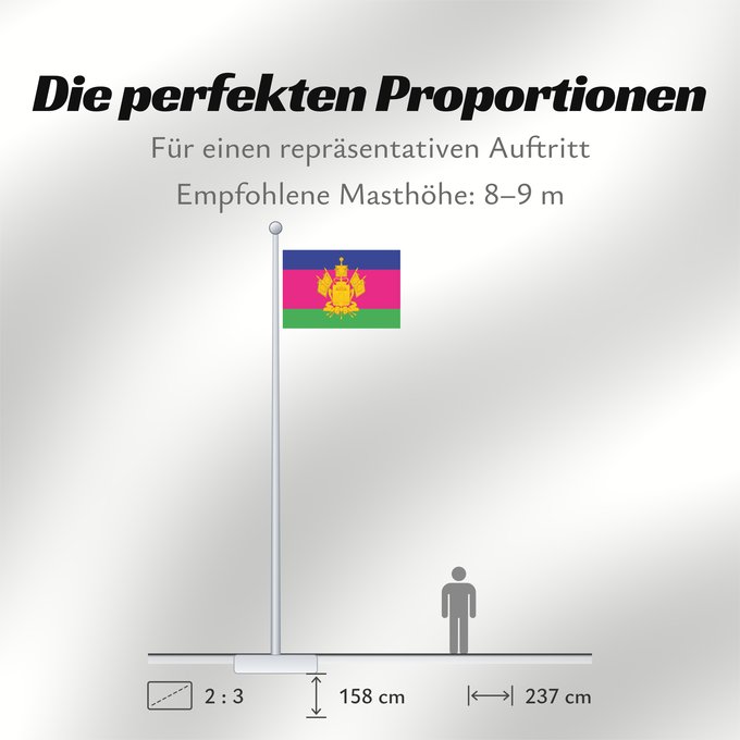 Proportionen der Flagge: Krasnodar Krai Krasnodar Krai Kraï de Krasnodar Krai de Krasnodar Krasnodar krai Kraj di Krasnodar