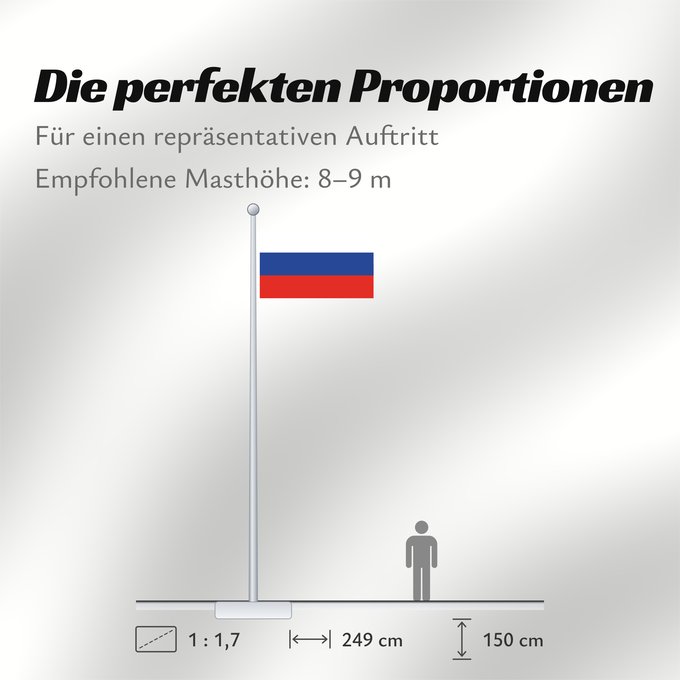 Proportionen der Flagge: Russia	Russian Federation	Russie	Rusia	Russische Föderation