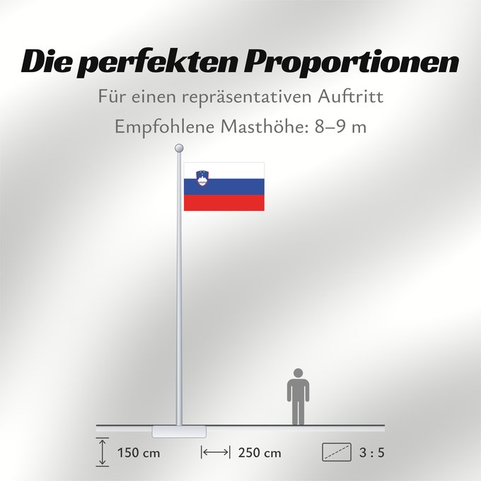 Proportionen der Flagge: Slovenia	Slovénie	Eslovenia	Slowenien	Slovenië	Słowenii	Сцяг Славеніі	Slovenije	D Eslovènia	Slovinská vlajka	Флаг Словении	Прапор Словенії