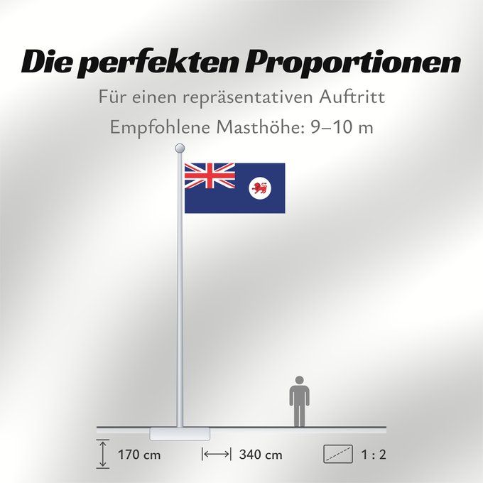 Proportionen der Flagge: Tasmania	Tasmanie	Tasmanien