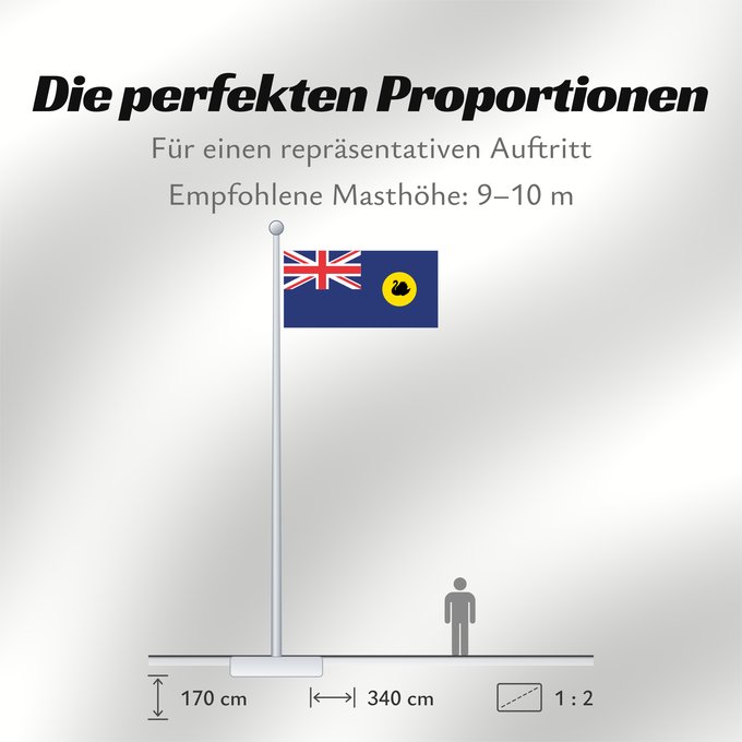 Proportionen der Flagge: Western Australia Australie-Occidentale Australia Occidental Westaustralien