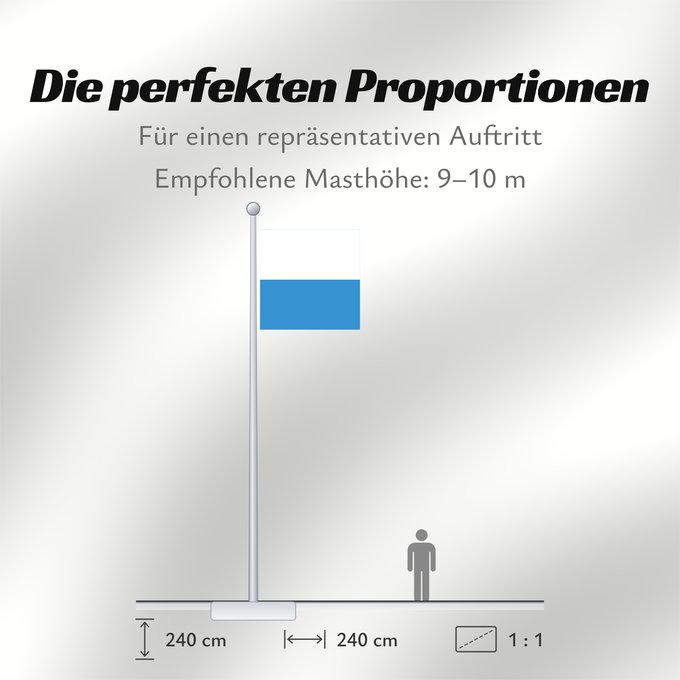 Proportionen der Flagge: Canton of Lucerne	Lucerne	Luzern	Erba medica