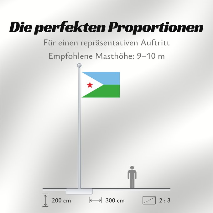 Proportionen der Flagge: Djibouti	Yibuti	Dschibuti	Gibuti	Vo Dschibuti	የጅቡቲ ሰንደቅ ዓላማ	علم جيبوتي	জিবুতির পতাকা	Banniel Djibouti	Džibutská vlajka	Ĝibutio	Djibutiko bandera	Djiboutin	Ala Cîbutî	Džibučio	Sainan i Dziboti	Jiboti	Džibutija	Jabuuti	Djiboutis	Jibuti