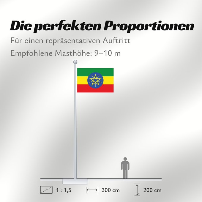 Proportionen der Flagge: Ethiopia Éthiopie Etiopía Äthiopien Dell Etiopia የኢትዮጵያ ሰንደቅ ዓላማ Etiopie Σημαία της Αιθιοπίας Alaabaa Itoophiyaa Itoobiya Etiopiens