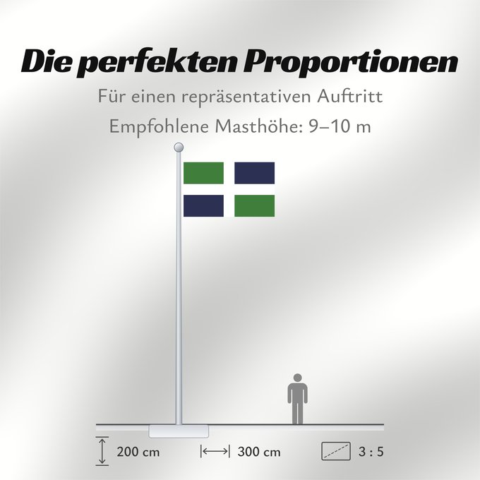 Proportionen der Flagge: Oxfordshire
