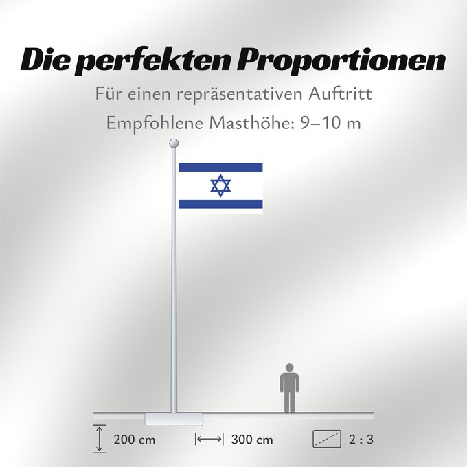Proportionen der Flagge: Israel D Israël Israeliana Israël Israhēls fana علم دولة إسرائيل ܐܬܐ ܕܐܝܣܪܐܝܠ Сьцяг Дзяржавы Ізраілю Izraele Israels Σημαία του Ισραήλ Israelo پرچم اسرائیل Iosrael Brattagh Israel דגל ישראל Izraela Izrael Իսրայել դրոշը Li flagga del Israel ისრაელის დროშა