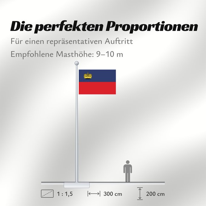 Proportionen der Flagge: Liechtenstein Сцяг Ліхтэнштэйна Liĥtenŝtejno Liechtensteingo bandera Ala Liechtensteinê Dal Liechtenstein Флаг Лихтенштейна Lihtenštajna Прапор Ліхтенштейну