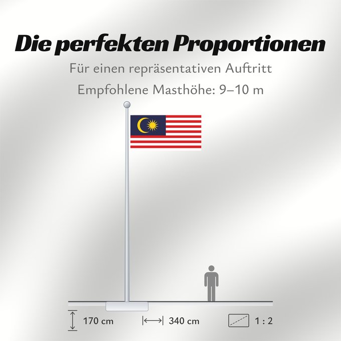 Proportionen der Flagge: Malaysia	Malaysia – Jalur Gemilang  Stripes of Glory	Malaisie	Malasia	Watawat ng Malaysia	علم ماليزيا	Malaysia / بنديرا مليسيا	Malajzio	Malaisia lipp	Mâ-lòi-sî-â koet-khì	馬来西亜の国旗	ទង់ជាតិម៉ាឡេស៊ី	Malaysi	ທຸງຊາດມາເລເຊຍ	馬來西亞之國旗	Malaysia – Jalur Gemilang / بن