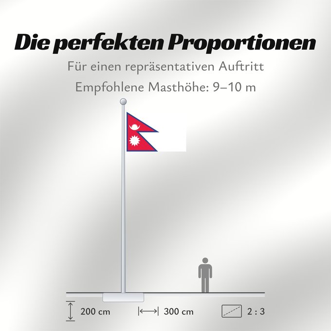 Proportionen der Flagge: Nepal	Népal	علم نيبال	নেপালের জাতীয় পতাকা	নেপালর ফিরালহান	Banniel Nepal	Nepala	Nepálská vlajka	Σημαία του Νεπάλ	Nepalo	Nepali lipp	Nepalgo bandera	Nepalin	नेपाल का ध्वज	Nepál	ネパールの国旗	Nepālas	Знаме на Непал	Nepals flagg	नेपालको झण्डा	Det nepalske flagget	