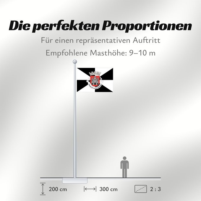 Proportionen der Flagge: Castelo Branco