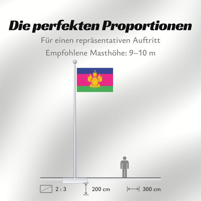 Proportionen der Flagge: Krasnodar Krai Krasnodar Krai Kraï de Krasnodar Krai de Krasnodar Krasnodar krai Kraj di Krasnodar
