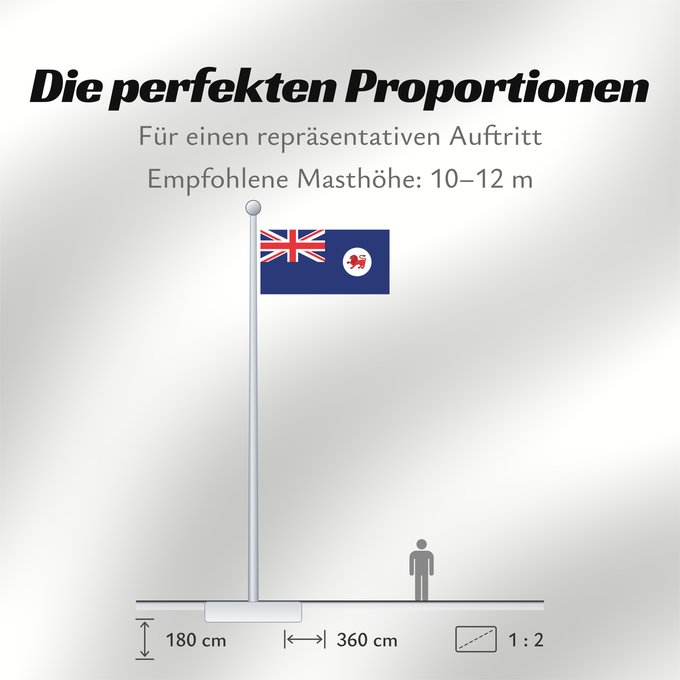 Proportionen der Flagge: Tasmania	Tasmanie	Tasmanien