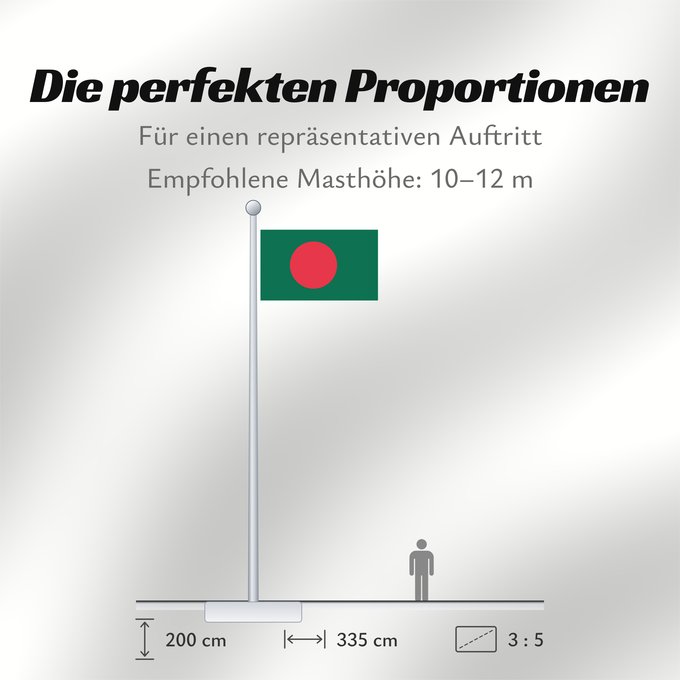 Proportionen der Flagge: Bangladesh Bangladesch علم بنغلاديش বাংলাদেশের জাতীয় পতাকা Bangladeshs Bangladeŝo Bangladeshin Le bengo lanci Флаг Бангладеш Bangladeša