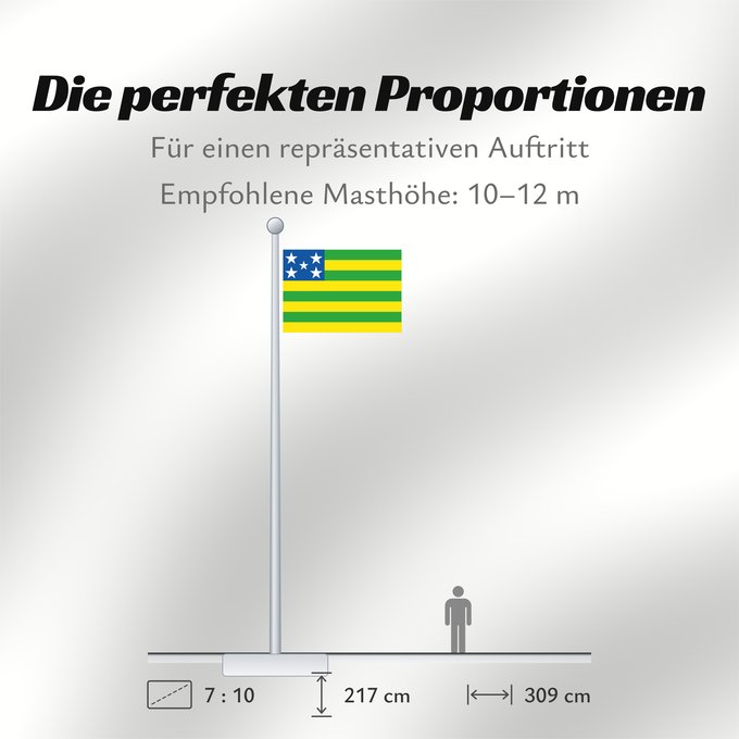 Proportionen der Flagge: Goiás