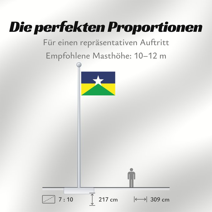 Proportionen der Flagge: Rondônia