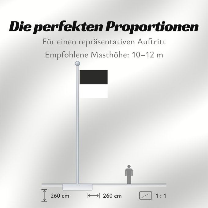 Proportionen der Flagge: Canton of Fribourg Fribourg Kanton Freiburg