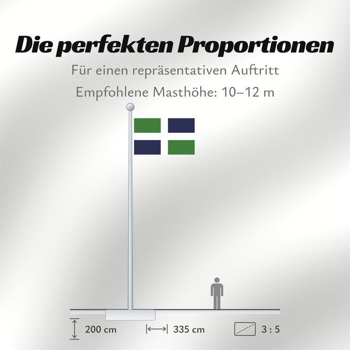 Proportionen der Flagge: Oxfordshire