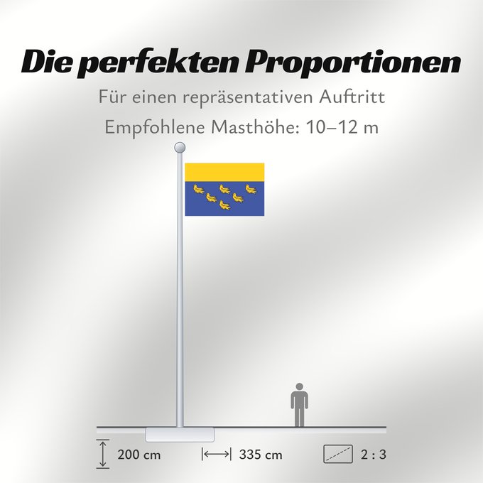 Proportionen der Flagge: West Sussex