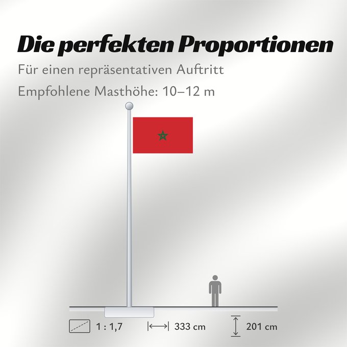Proportionen der Flagge: Morocco Maroc Marruecos Marokko Marocco Marrocos Maroka علم المغرب Σημαία του Μαρόκου Maroko Marokoko bandera Marokon דגל מרוקו Marokkó モロッコの国旗 Marokkos flagg Marocului Флаг Марокко Marockos Moroko Drapea do Marok ⴰⵛⵏⵢⴰⵍ ⵏ ⵎⵓⵔⴰⴽⵓⵛ 摩洛哥國旗