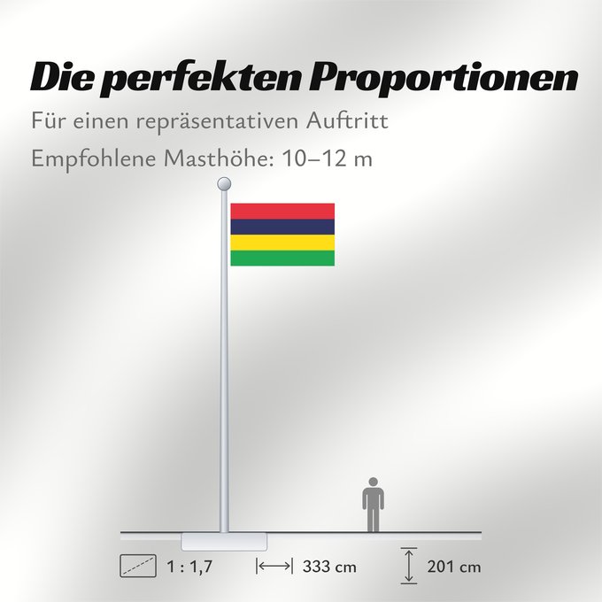 Proportionen der Flagge: Mauritius Maurice Mauricio মরিশাসের জাতীয় পতাকা। Прапор Маврикію