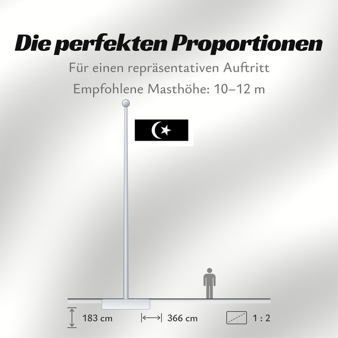 Proportionen der Flagge: Terengganu	Malaysian state Terengganu