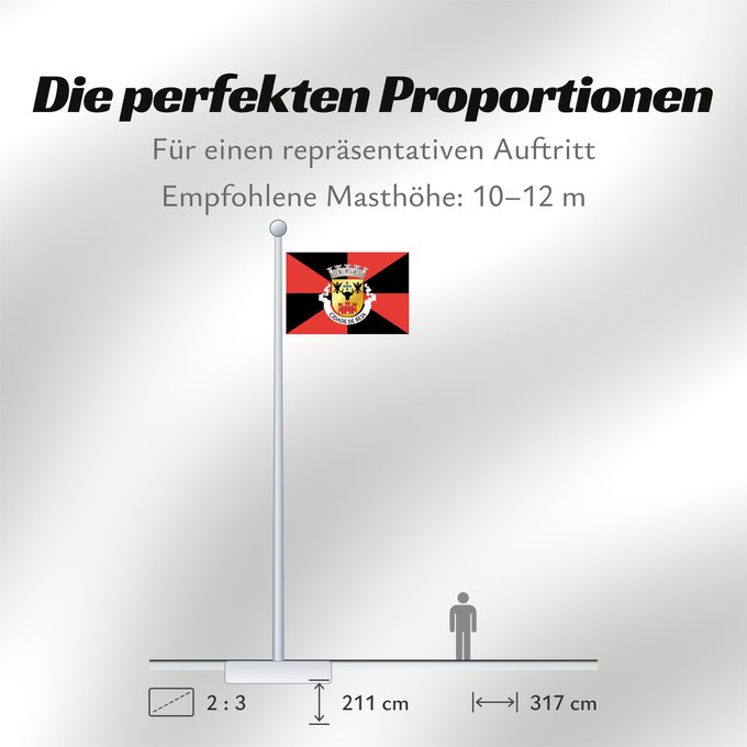 Proportionen der Flagge: Beja