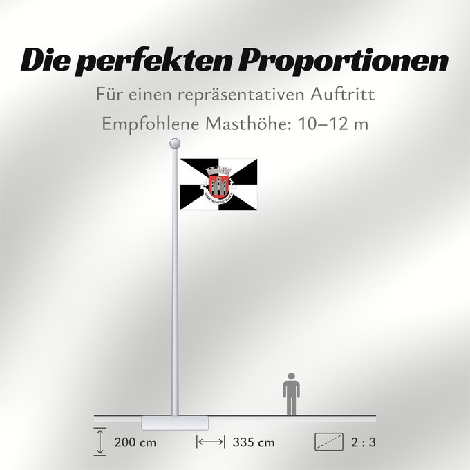 Proportionen der Flagge: Castelo Branco