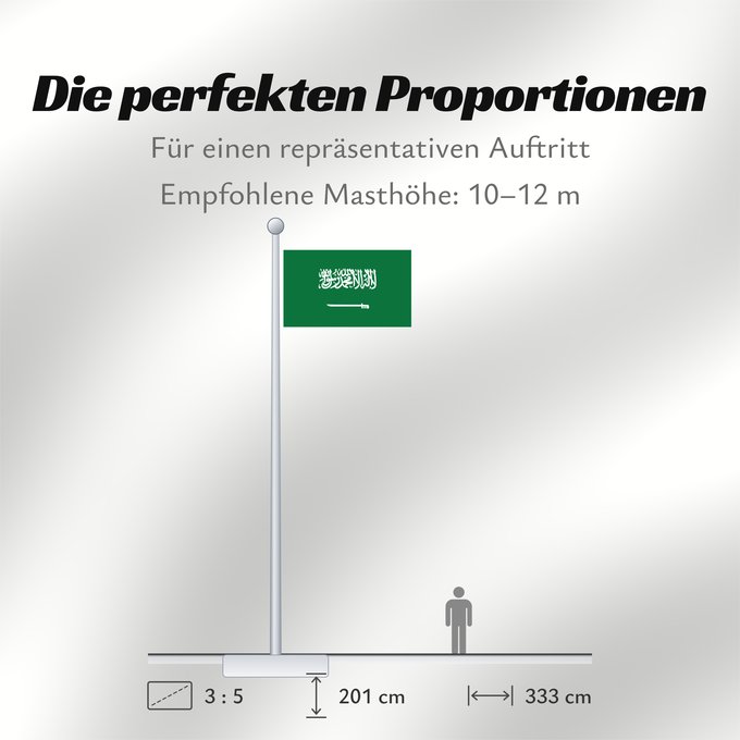 Proportionen der Flagge: Civil Ensign of Saudi Arabia obverse Saudi Arabia Arabie saoudite Arabia Saudita Saudi-Arabien