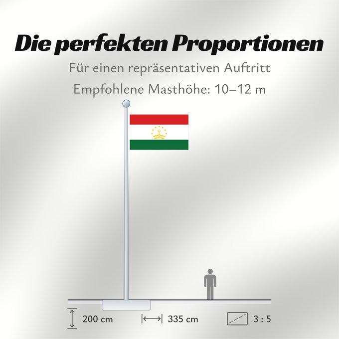 Proportionen der Flagge: Tajikistan	Tadjikistan	Tayikistán	Republik Tadschikistan	Tagikistan	Tadzjikistan	علم طاجيكستان	Tacikistan	Сцяг Таджыкістану	Сьцяг Таджыкістану	Tádžikistánu	Таджикистан ялавӗ	پرچم تاجیکستان	Տաջիկստան դրոշը	ტაჯიკეთის დროშა	Тәжікстан байрағы	Тажикстанын туус