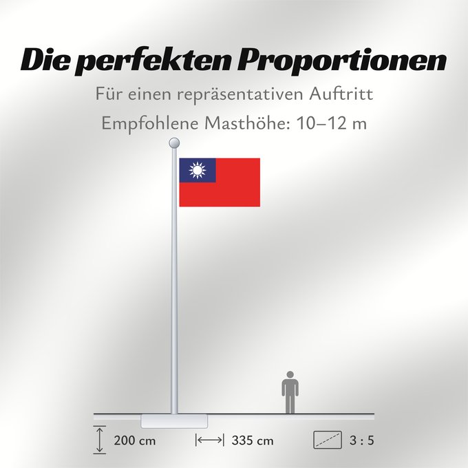 Proportionen der Flagge: Republic of China	Republic of China  Taiwan	République de Chine	República de China	Republik China  Taiwan	Repubblica di Cina	Republiek China	República da China	Republiki Chińskiej	Lýðveldi Postaulín Flagg	علم جمهورية الصين الوطنية	ཀྲུང་ཧྭ་དམངས་ཁབ དང་ལྕོག	